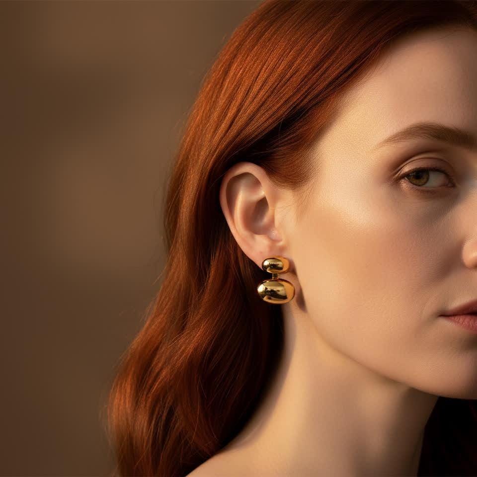 Geometric Stud Earrings: Hypoallergenic Stainless Steel Earrings