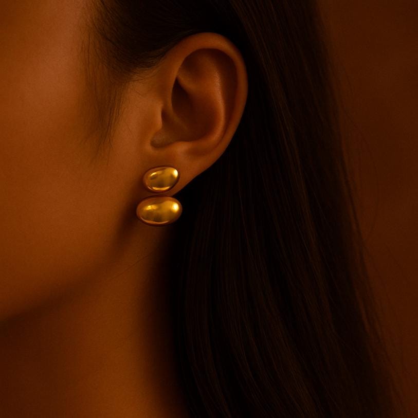 Geometric Stud Earrings: Hypoallergenic Stainless Steel Earrings