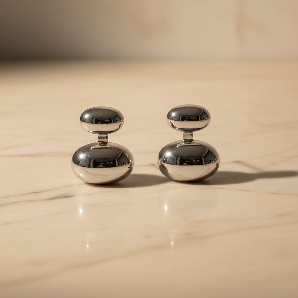 Geometric Stud Earrings: Hypoallergenic Stainless Steel Earrings