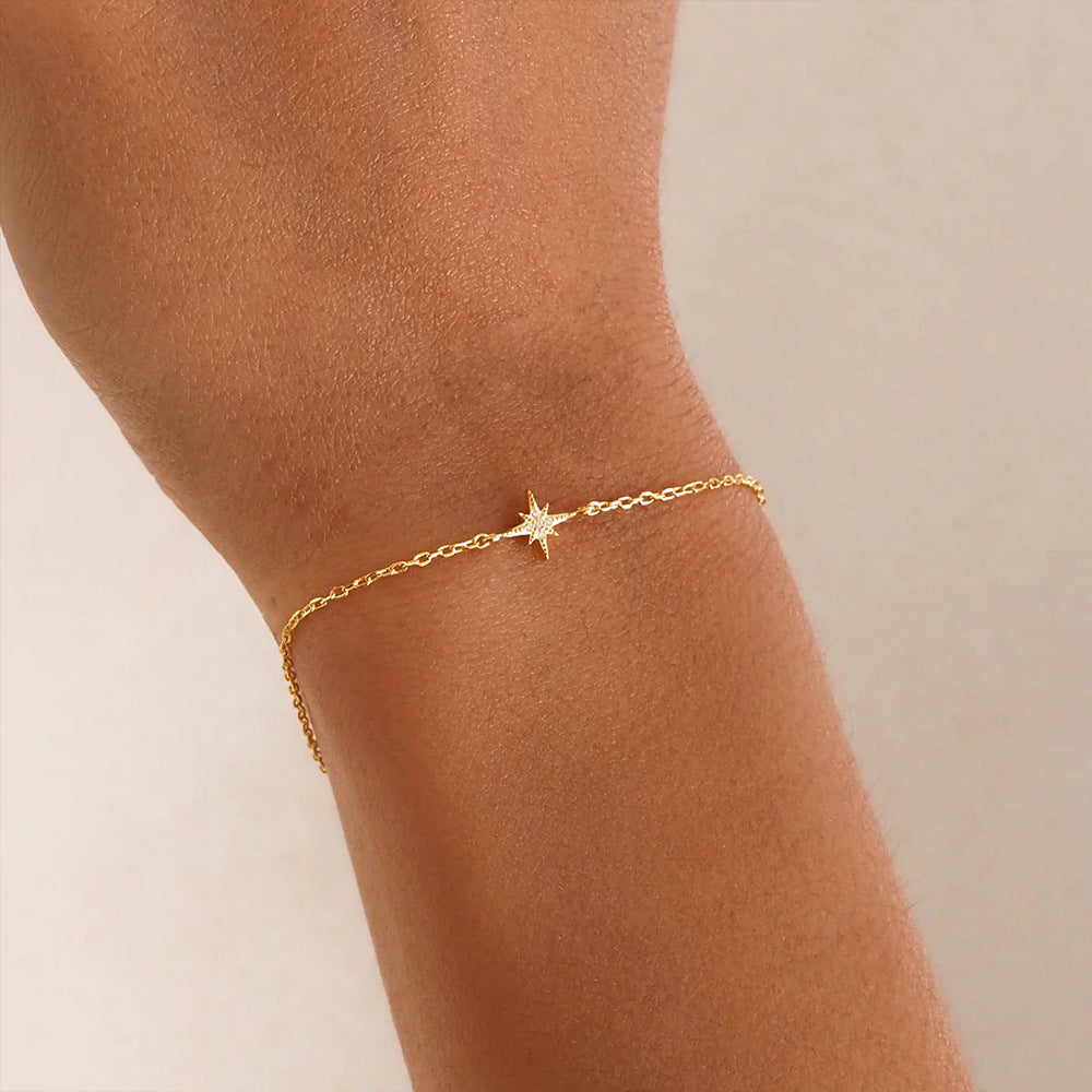 925 Sterling Silver Bracelets Simple Style