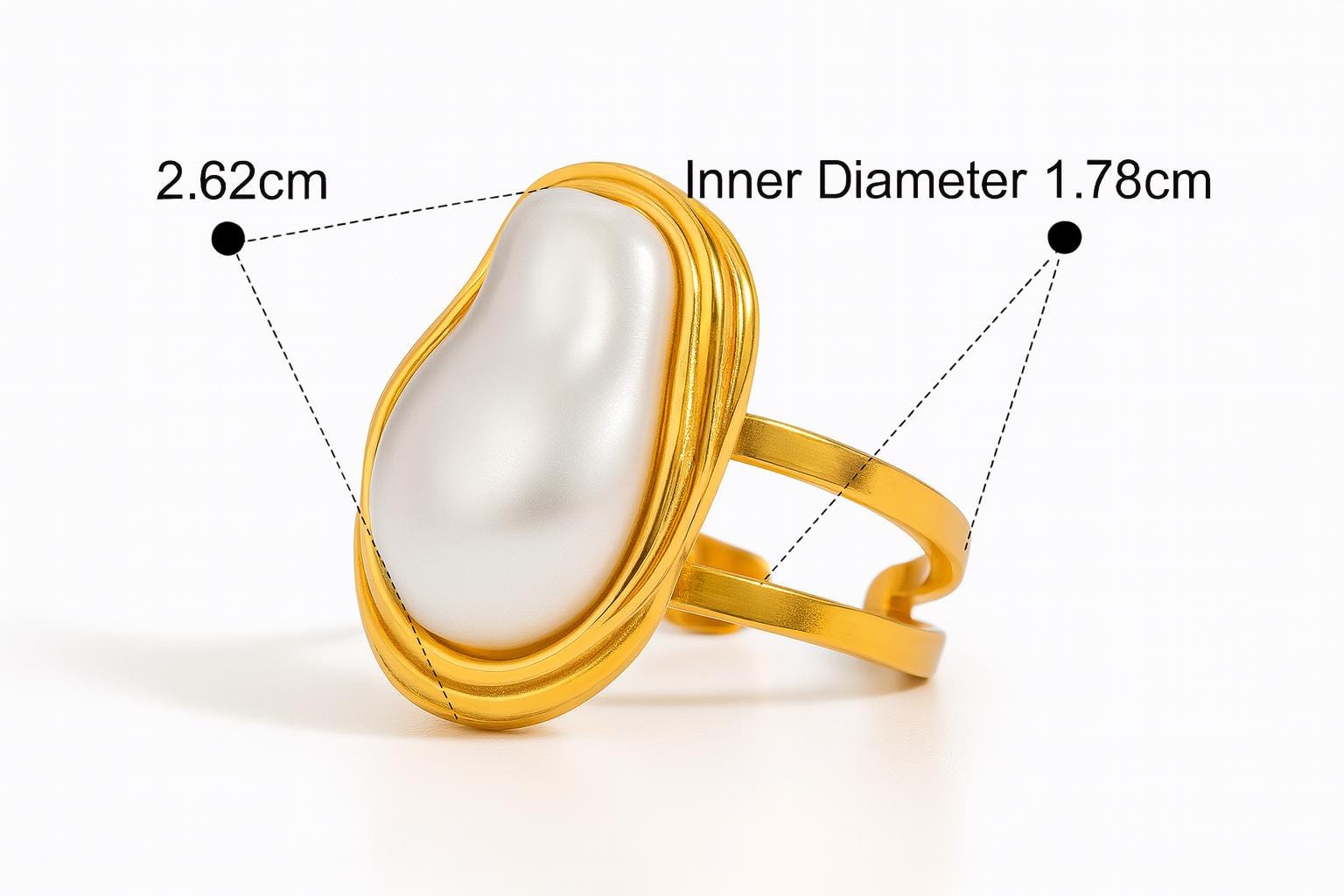 Baroque Pearl Statement Ring | 18K Gold Plated
