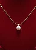 Pearl Pendant Necklace: 18K Gold Titanium Stainless Steel Chain